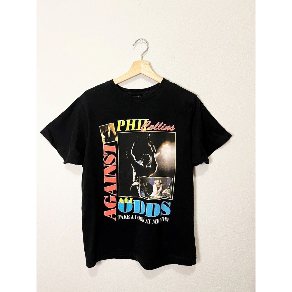 Phil Collins Still Not Dead Yet Tour 2019 T Shirt Medium Black‎ Band Tee
